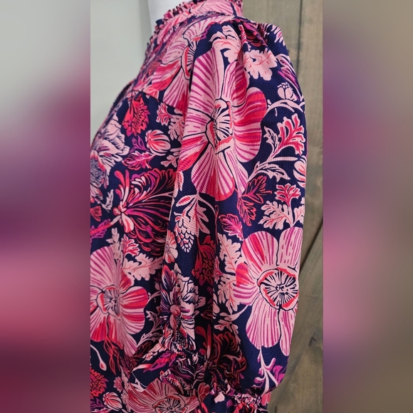 MICHELLE MCDOWELL Marlowe Top In High Tea Pink/purple Multi. Size Med NWT - Picture 12 of 14